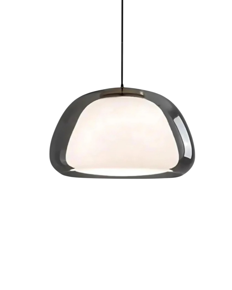 Elegancka Lampa w Formie Szklanej Kopuły z Kryształowym Akcentem