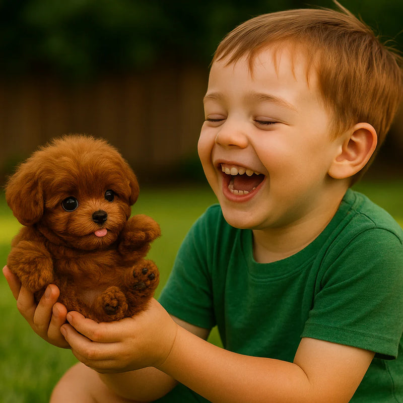 Interaktywny Pluszowy Szczeniak - Realistyczny Pluszak dla Dzieci i Dorosłych z Ruchami i Dźwiękami