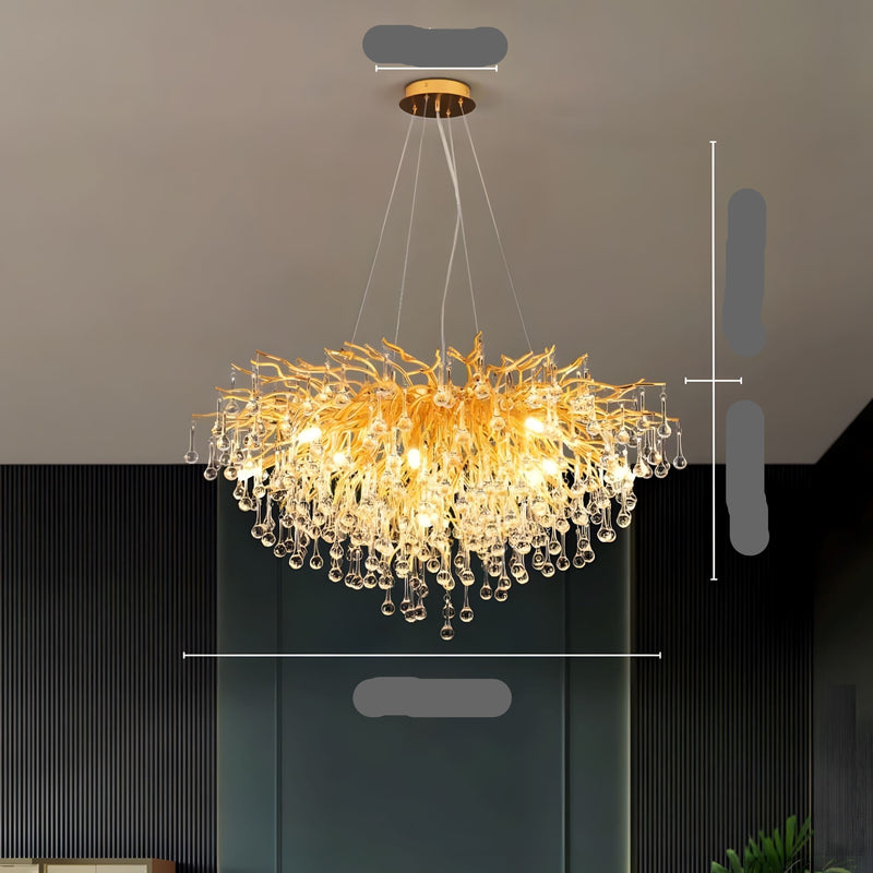 Klasyczny Żyrandol Kryształowy w Stylu Glamour