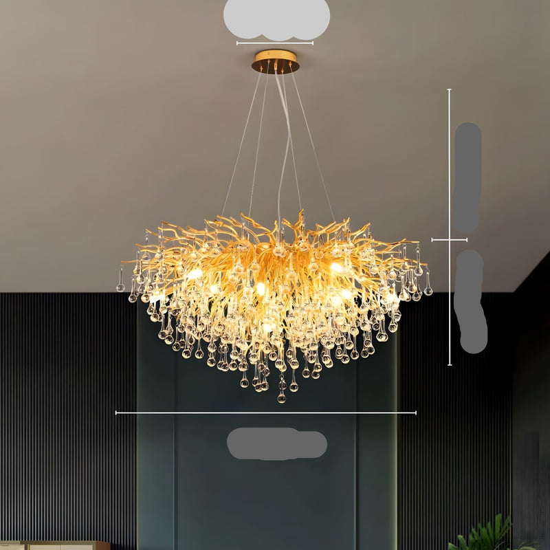 Klasyczny Żyrandol Kryształowy w Stylu Glamour