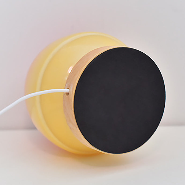Brzoskwiniowa Szklana Lampa Stołowa