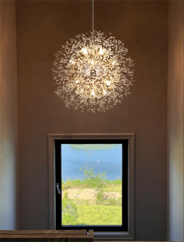 Luksusowy Żyrandol z 20 Światłami - Efekt Fajerwerku