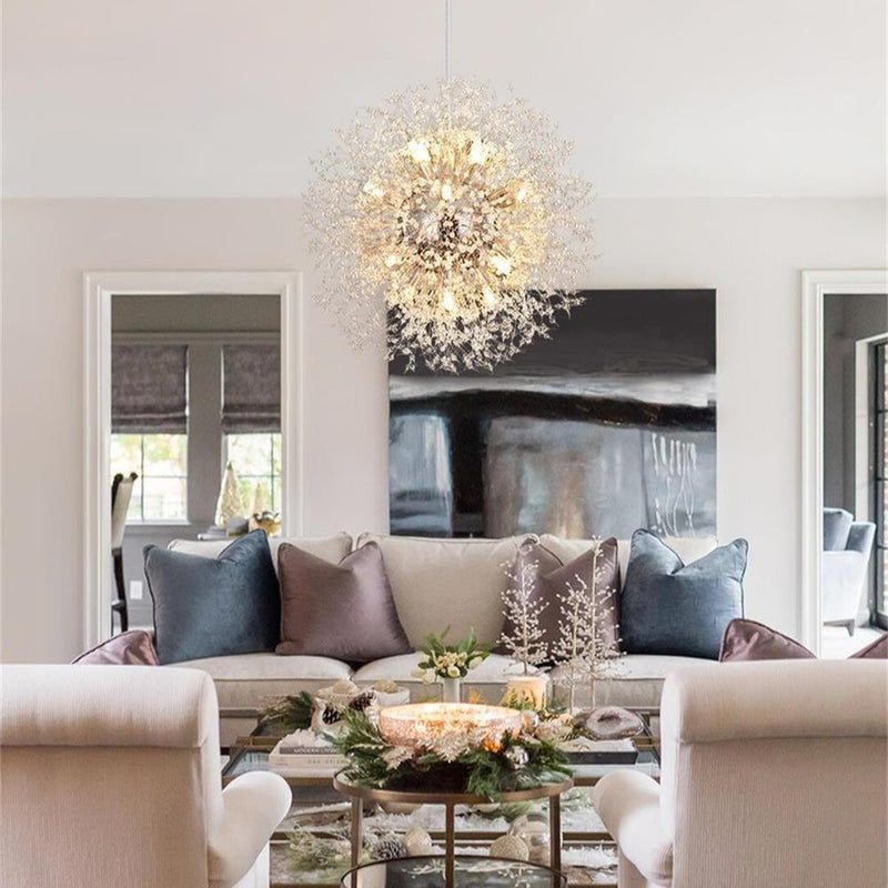 Luksusowy Żyrandol z 20 Światłami - Efekt Fajerwerku