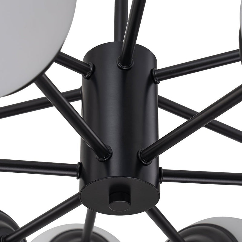 Efektowny Żyrandol Szklany z Opalowymi Kulkami