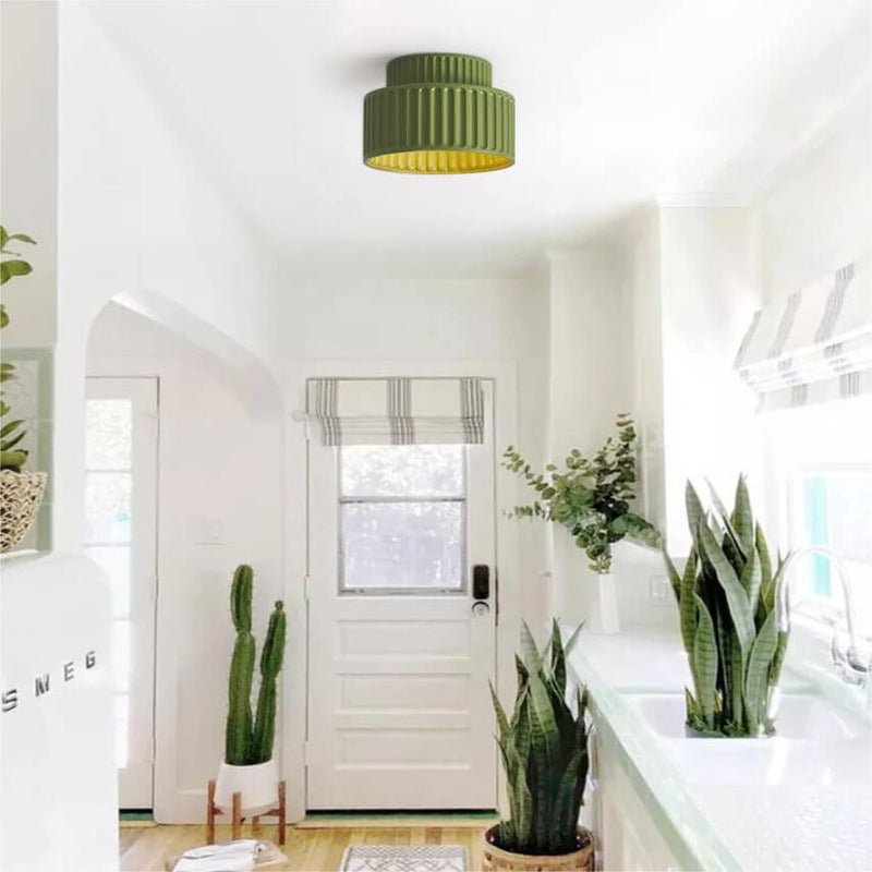 Nordycka Lampa Sufitowa z Ceramiki w Kremowym Kolorze