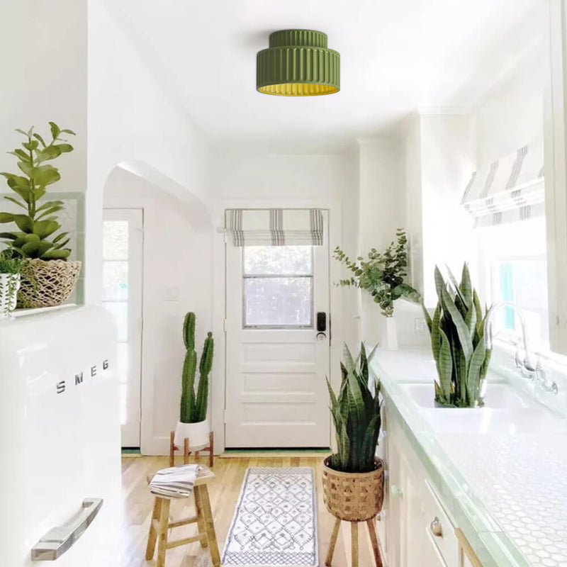 Nordycka Lampa Sufitowa z Ceramiki w Kremowym Kolorze