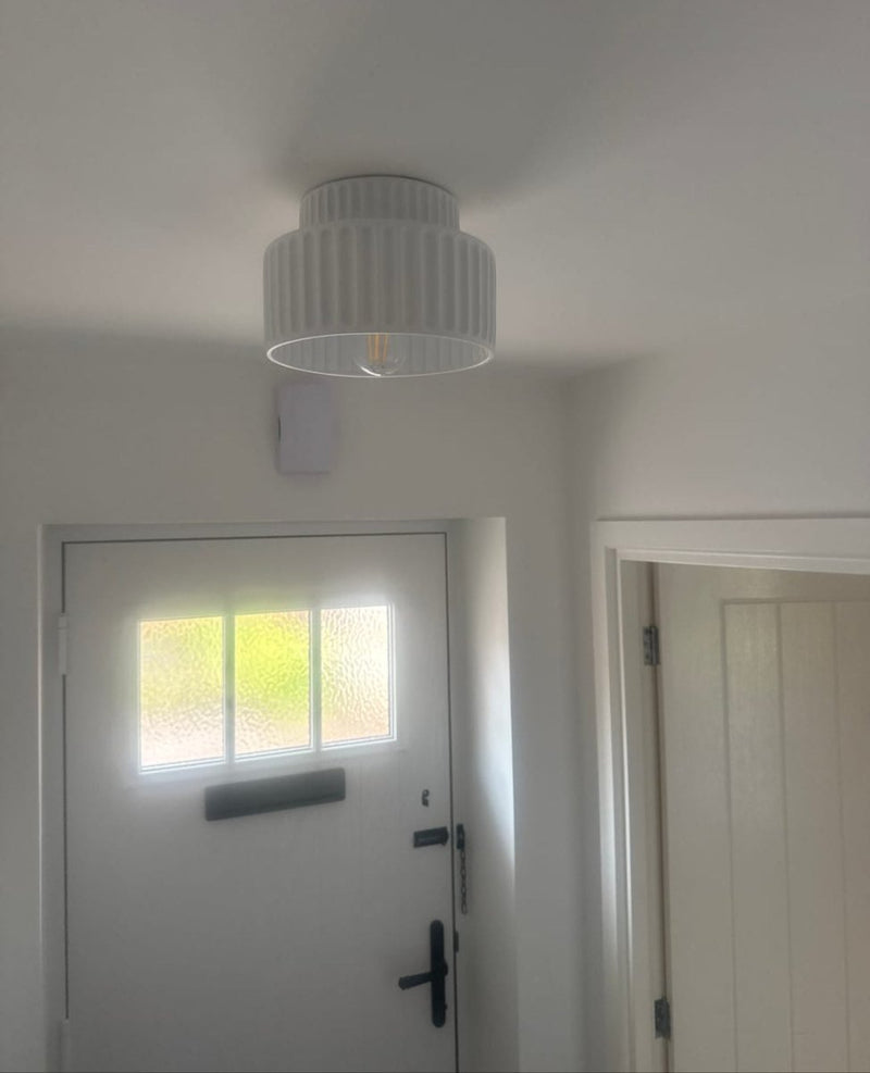 Nordycka Lampa Sufitowa z Ceramiki w Kremowym Kolorze