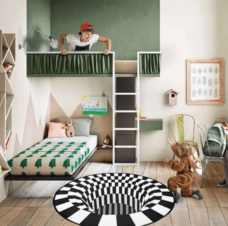 Trójwymiarowy dywan Iluzja optyczna w Twoim domu