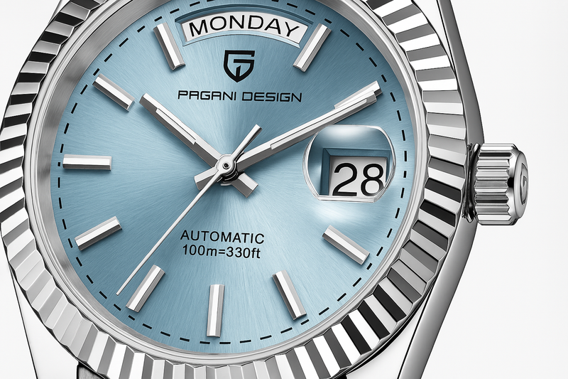Elegancki Zegarek Męski z Automatycznym Mechanizmem i Datownikiem