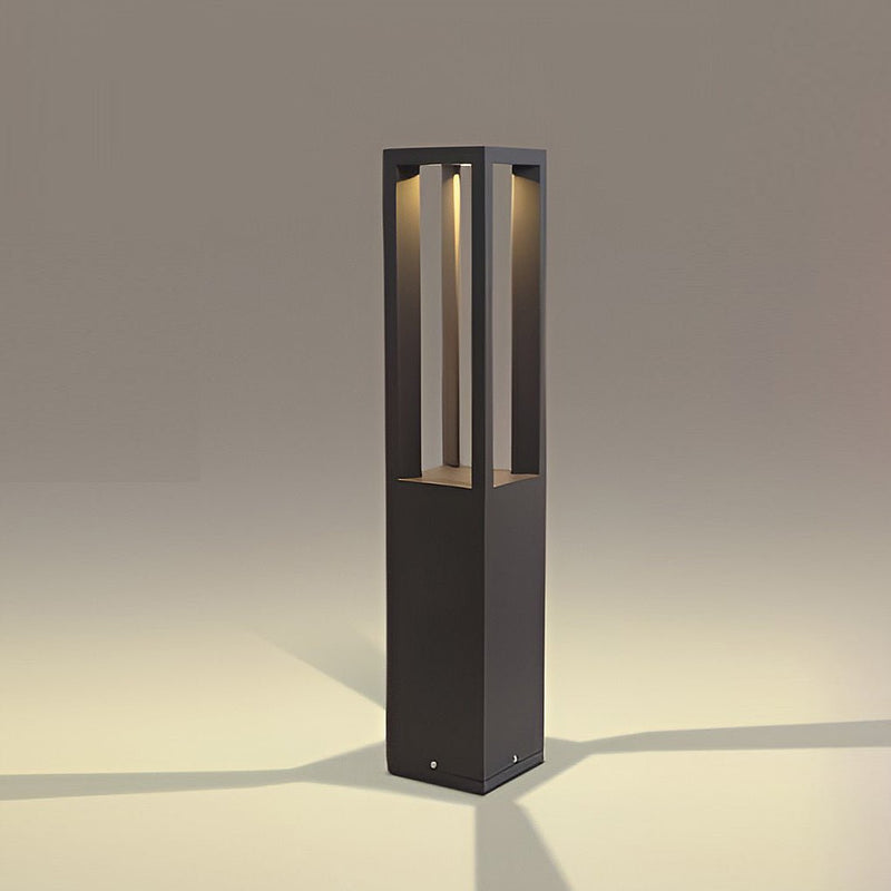 Czarna Aluminiowa Lampa LED Ogrodowa 7W z 4-Promiennym Światłem