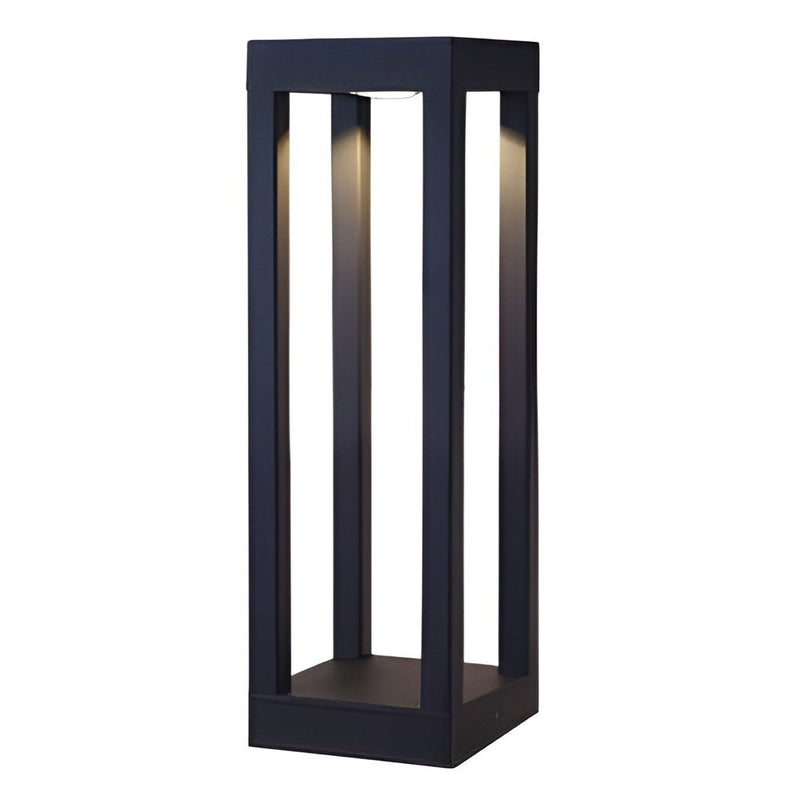 Czarna Aluminiowa Lampa LED Ogrodowa 7W z 4-Promiennym Światłem