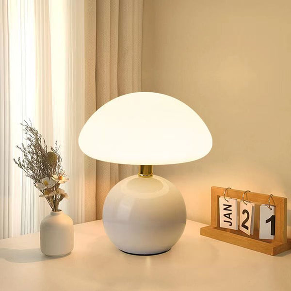 Elegancka Ceramiczna Lampa Grzybek w Stylu Francuskim