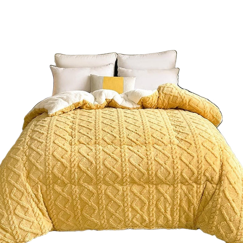 Koc Puszysty Wzór Termiczny Komfort z Luksusowego Materiału